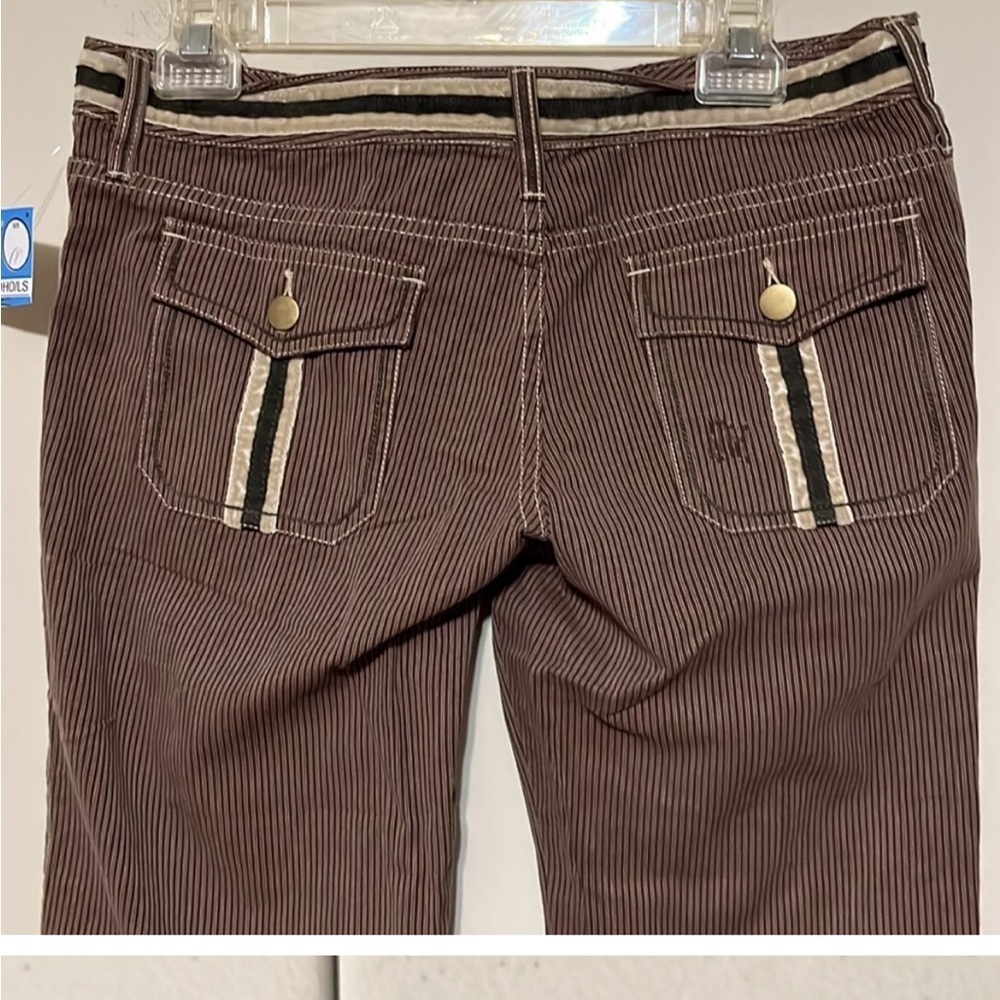 Lovestitch tan twill distressed pants. Size medium - Picture 2 of 5